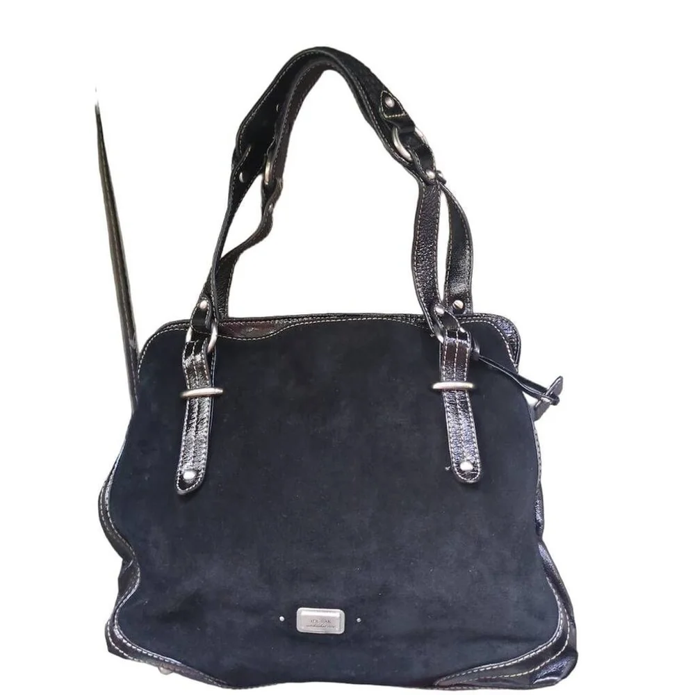 The Sak Suede Patent Leather Black Hobo